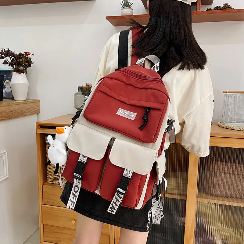 Venerable Brahma Nylon Backpack Women's Black/Red/Purple/Blue-2