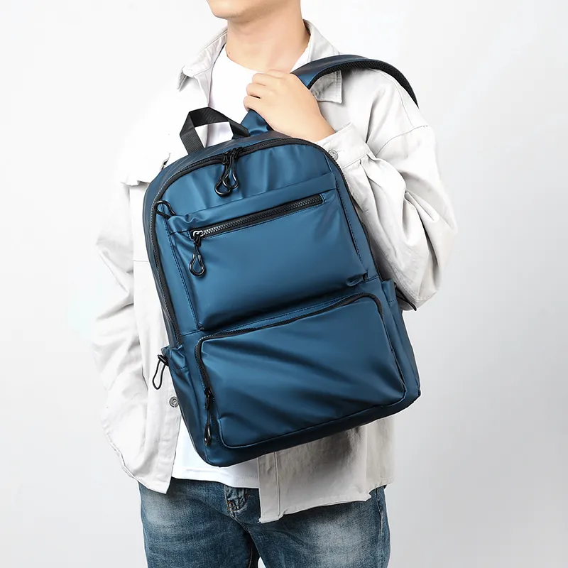 Venerable Brahma Water Repellent Fabric Backpack Regular Unisex Black/Gray/Blue-15