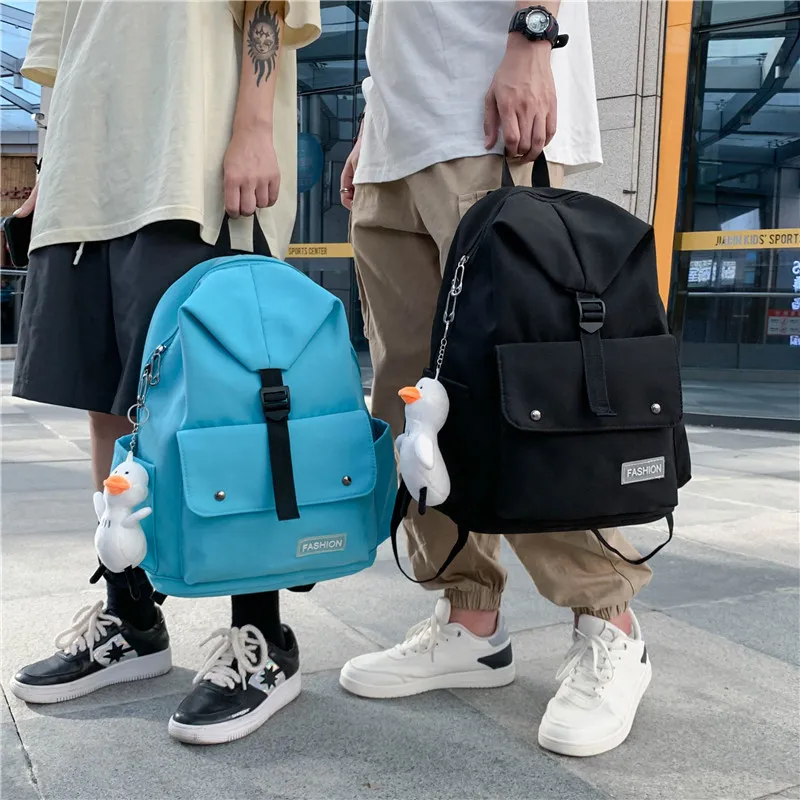 Venerable Brahma Canvas Backpack Unisex White/Black/Green/Blue-14