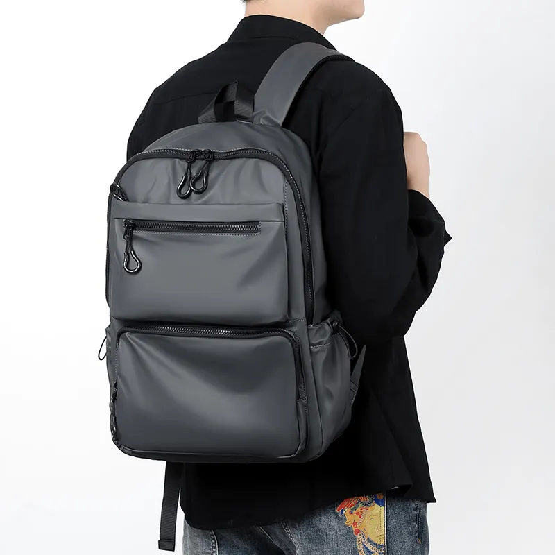 Venerable Brahma Water Repellent Fabric Backpack Regular Unisex Black/Gray/Blue-11