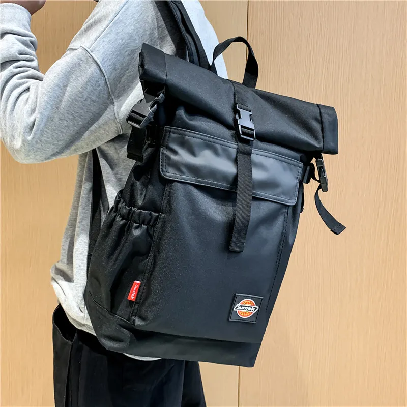 Venerable Brahma Oxford Backpack Large Size Unisex Black/Gray-2