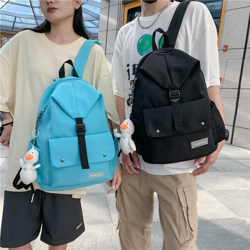 Venerable Brahma Canvas Backpack Unisex White/Black/Green/Blue-13