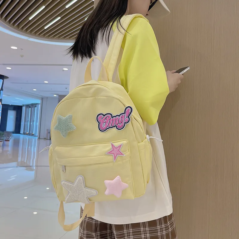 Venerable Brahma Nylon Backpack Women's Yellow/Green/Pink-1