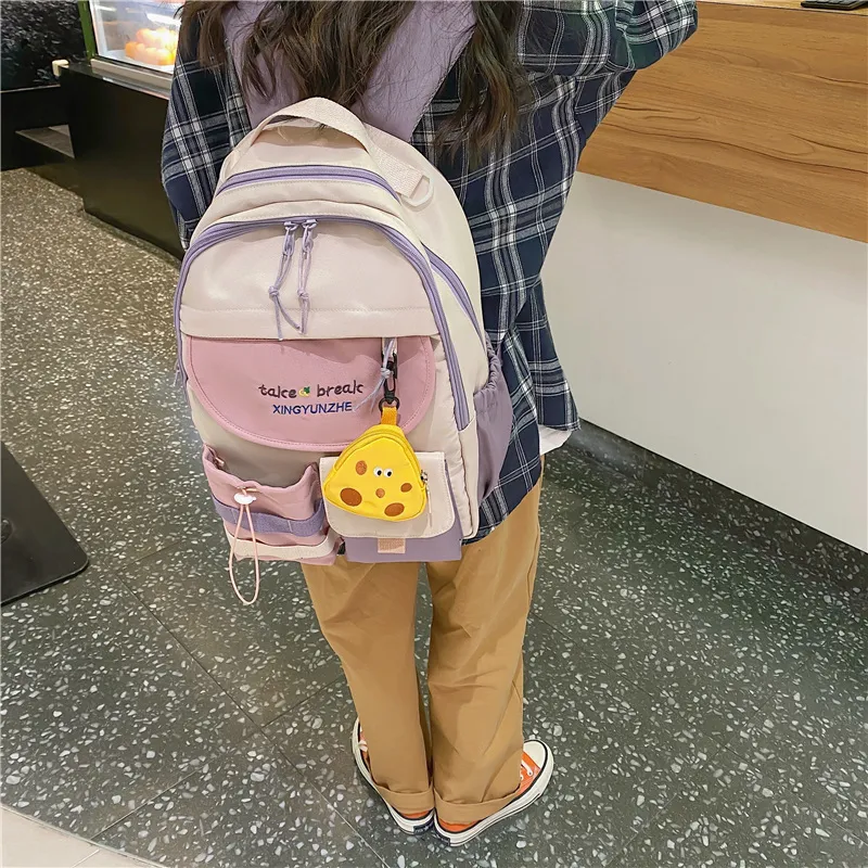 Venerable Brahma Nylon Backpack Women's White/Blue/Pink/Black-9