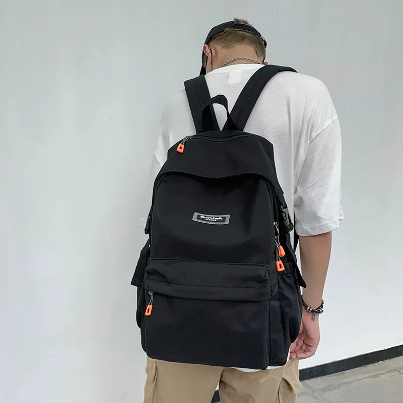 Venerable Brahma Nylon Backpack Regular Unisex Black/Gray/Beige/Yellow-2