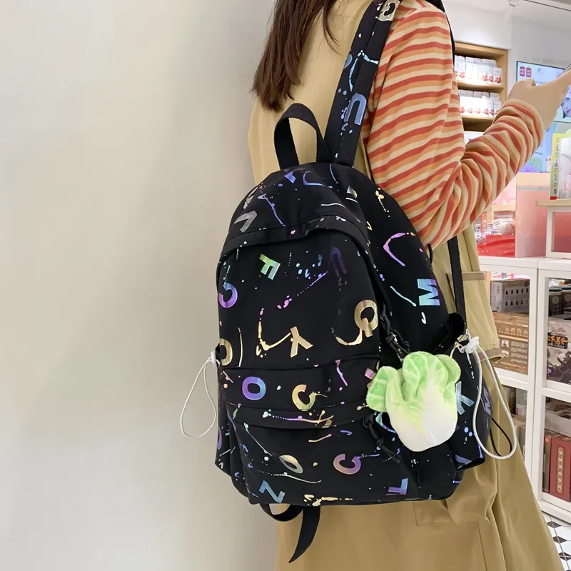 Venerable Brahma Nylon Backpack Regular Women's White/Black/Pink/Green-7
