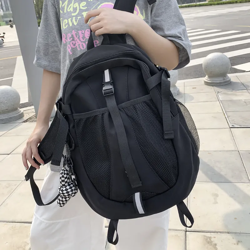 Venerable Brahma Nylon Backpack Women's White/Gray/Black/Pink-10