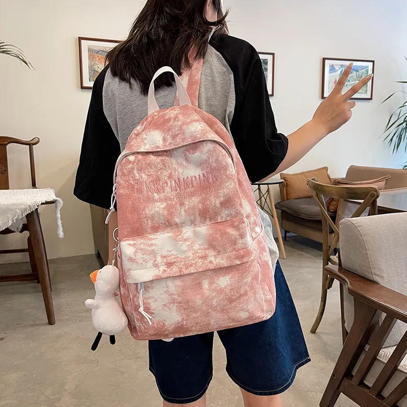 Venerable Brahma Nylon Backpack Women's Black/Pink/Green/Blue-5