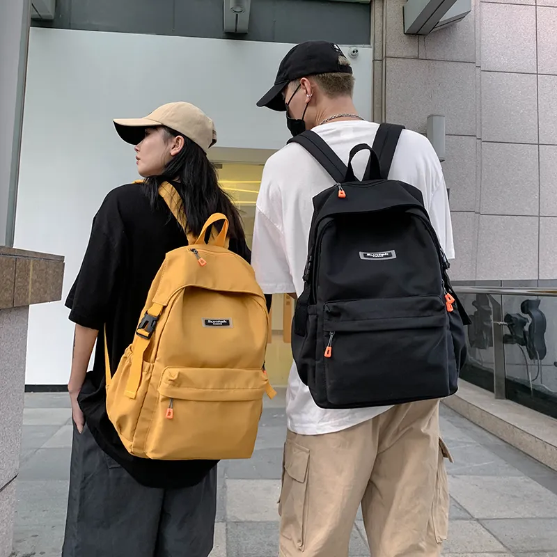 Venerable Brahma Nylon Backpack Regular Unisex Black/Gray/Beige/Yellow-10