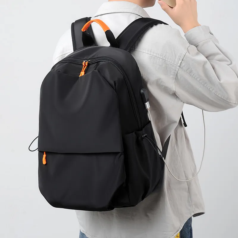 Venerable Brahma Durable Fabric Backpack Regular Men's Black/Gray-3