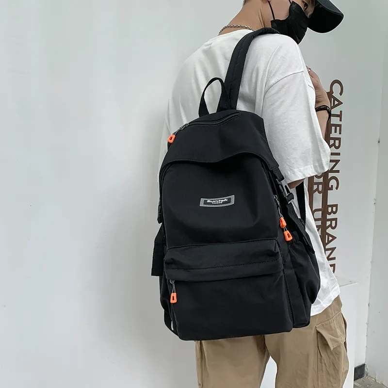 Venerable Brahma Nylon Backpack Regular Unisex Black/Gray/Beige/Yellow-3
