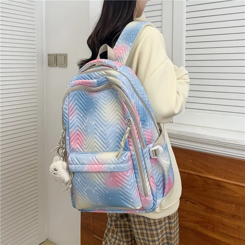 Venerable Brahma Nylon Backpack Women's Black/Purple/Green/Blue/Pink-16