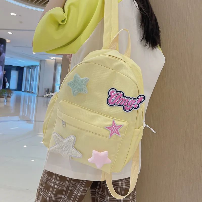Venerable Brahma Nylon Backpack Women's Yellow/Green/Pink-3