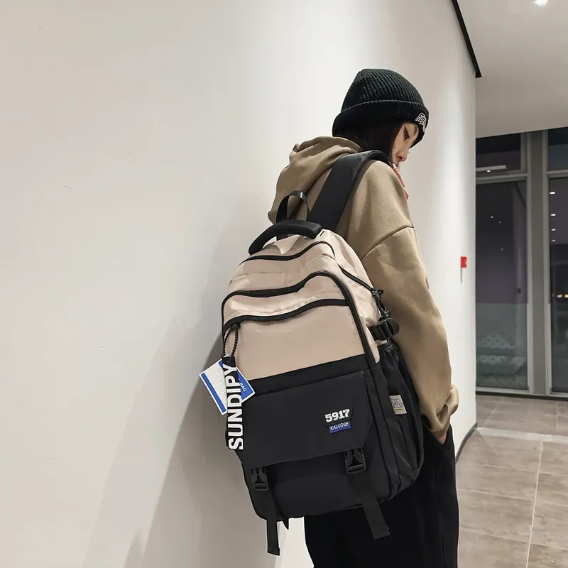 Venerable Brahma Nylon Backpack Regular Unisex Coffee/Gray/Black/Blue-4
