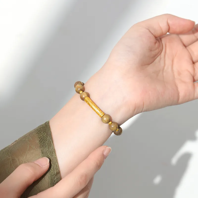 TANDU Green Sandalwood Wood Bracelets Unisex-7