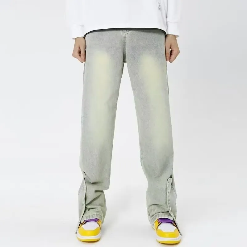 PAINT STAIN Jeans Unisex Yellow Mud-5