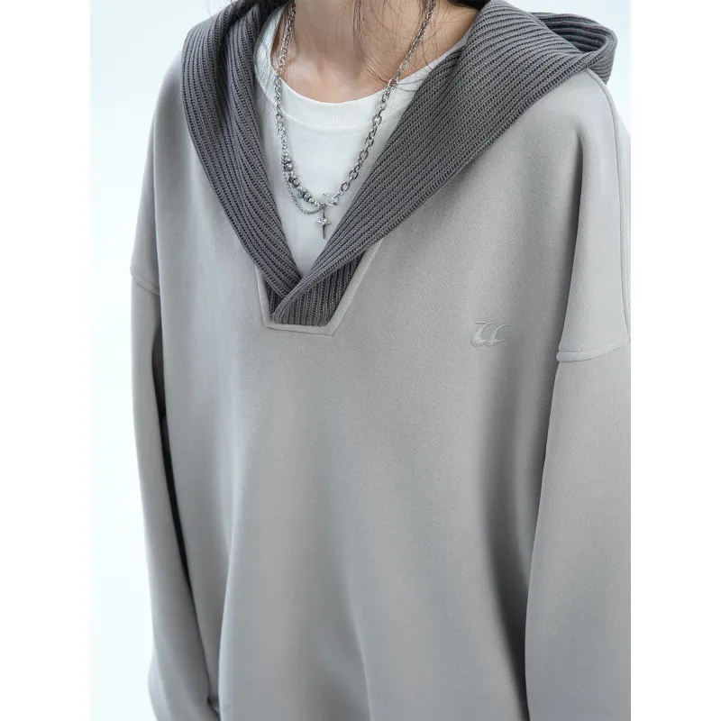 PAINT STAIN Sweatshirt Unisex Gray-3