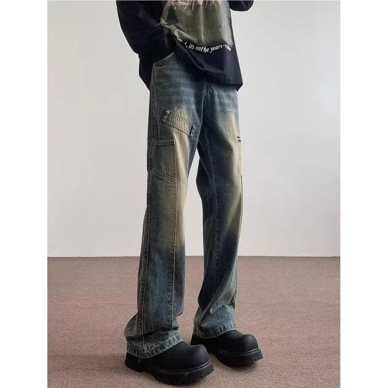 PAINT STAIN Jeans Unisex Blue-4