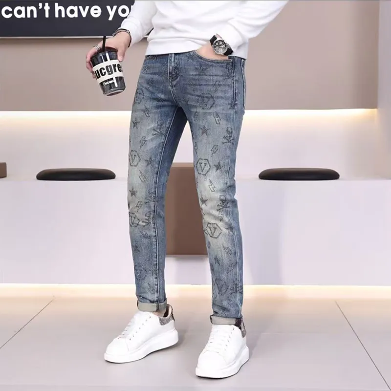 PAINT STAIN Jeans Unisex Blue-3