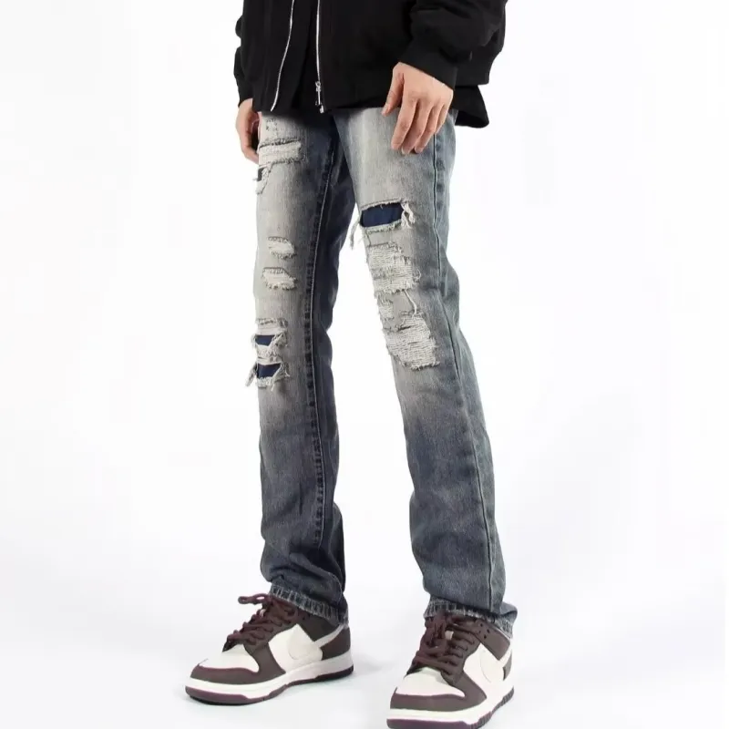 PAINT STAIN Jeans Unisex Blue-5
