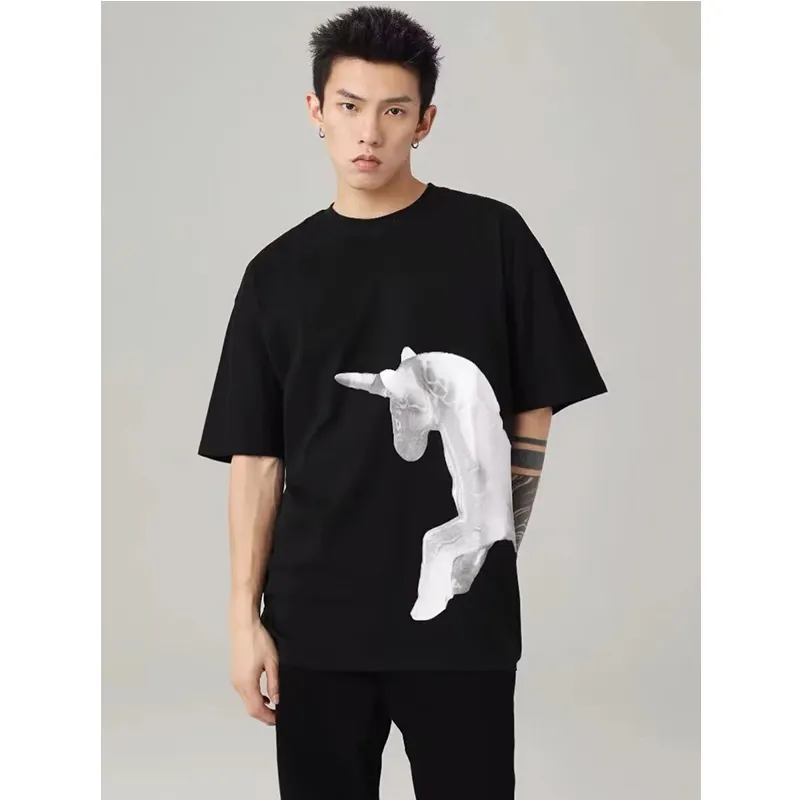 PAINT STAIN T Shirt Unisex Black-3