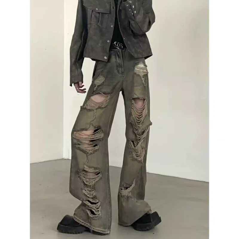 PAINT STAIN Jeans Unisex Yellow Mud-3