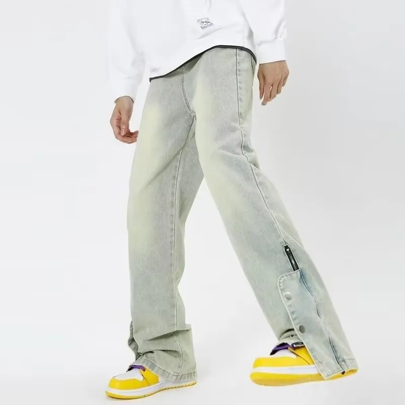 PAINT STAIN Jeans Unisex Yellow Mud-4