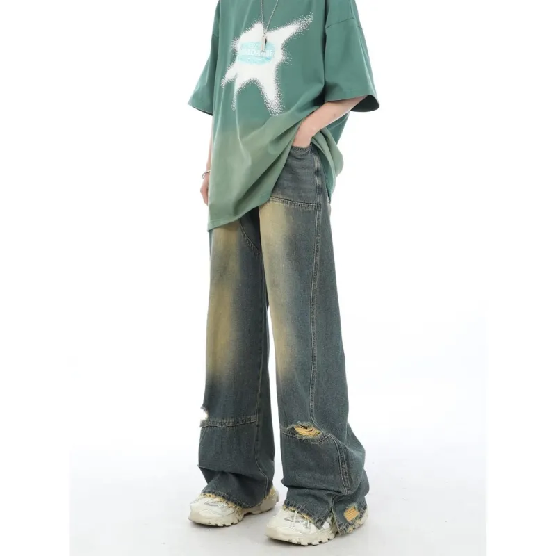 PAINT STAIN Jeans Unisex Blue-2