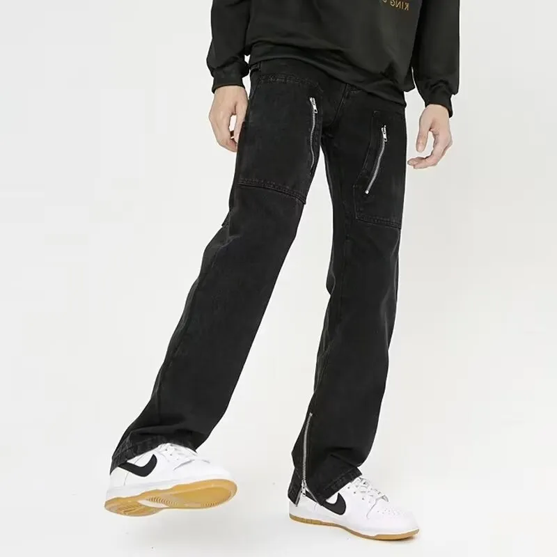 PAINT STAIN Jeans Unisex Black-4