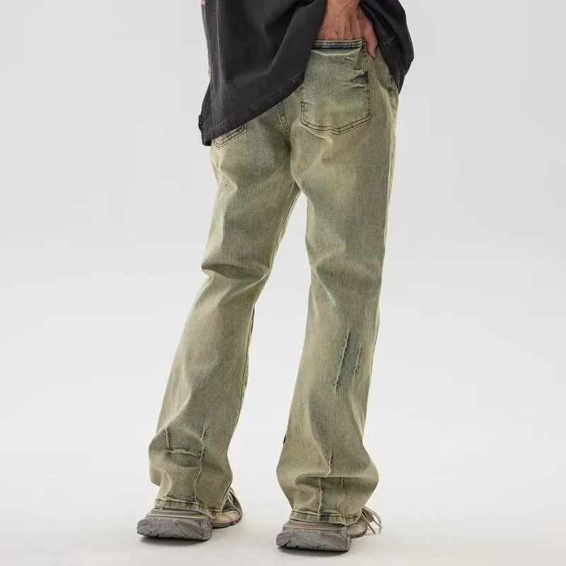 PAINT STAIN Jeans Unisex Yellow Mud-4
