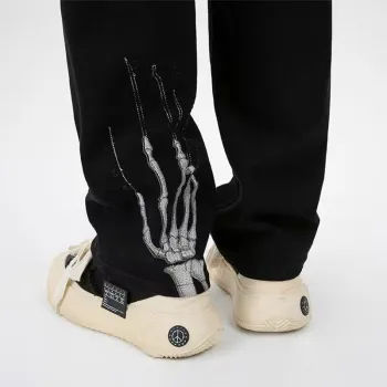 PAINT STAIN Jeans Unisex Black