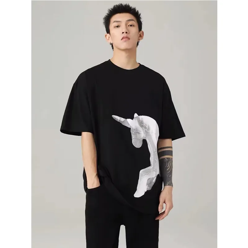 PAINT STAIN T Shirt Unisex Black-2