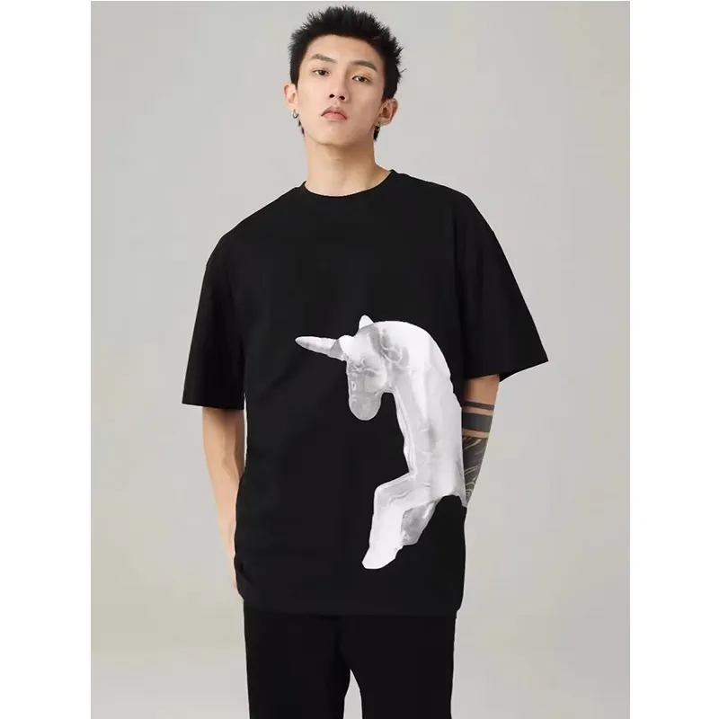 PAINT STAIN T Shirt Unisex Black-4