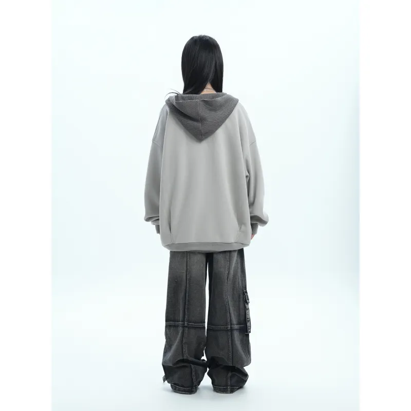 PAINT STAIN Sweatshirt Unisex Gray-2