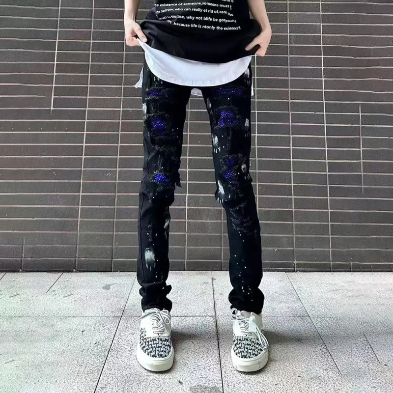PAINT STAIN Jeans Unisex-4