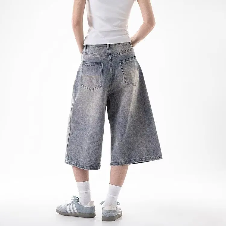 PAINT STAIN Denim Shorts Unisex-6