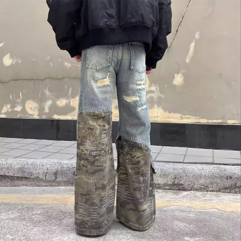 PAINT STAIN Jeans Unisex Blue-4