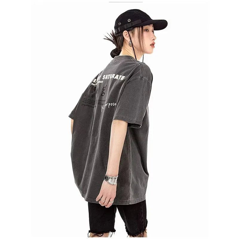 PAINT STAIN T Shirt Unisex Gray-5