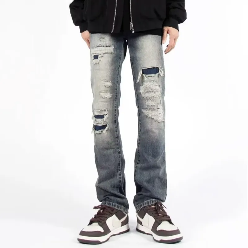 PAINT STAIN Jeans Unisex Blue-6