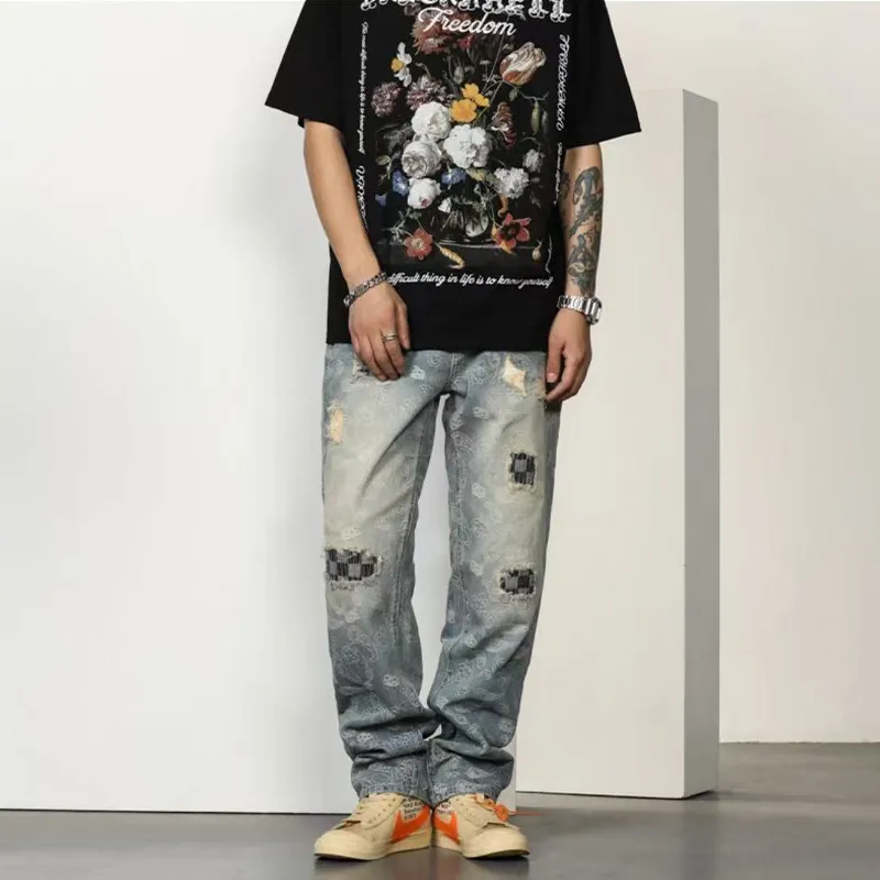 PAINT STAIN Jeans Unisex Blue-2
