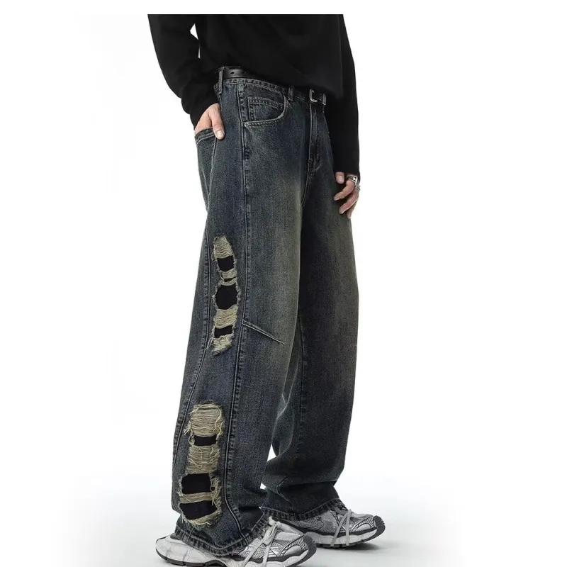 PAINT STAIN Jeans Unisex Blue-4