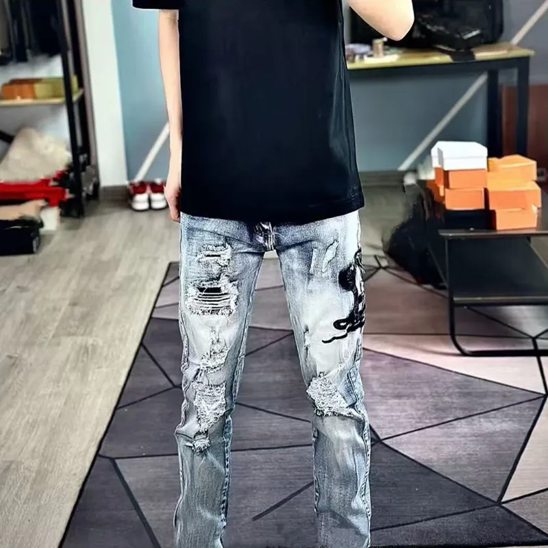 PAINT STAIN Jeans Unisex-32