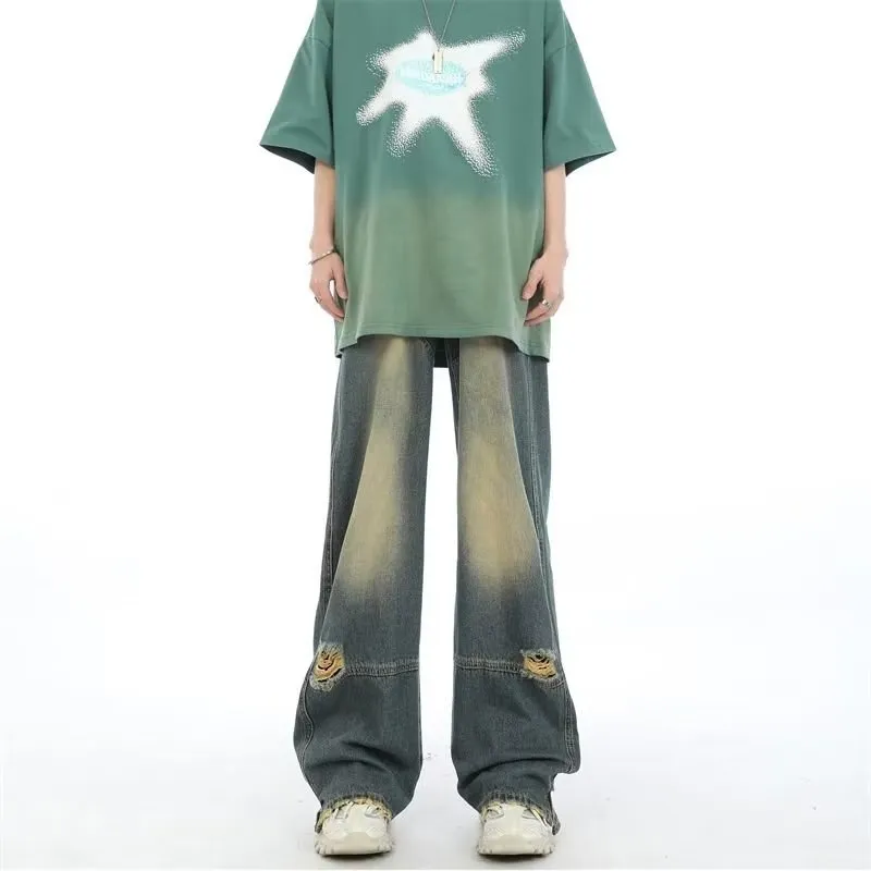 PAINT STAIN Jeans Unisex Blue-1