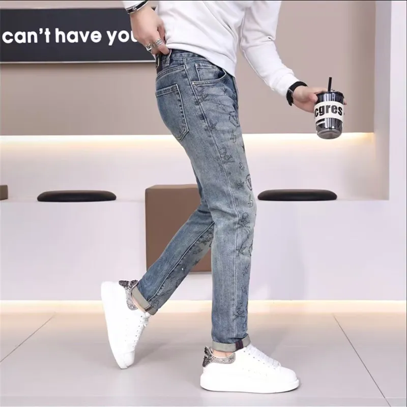 PAINT STAIN Jeans Unisex Blue-1