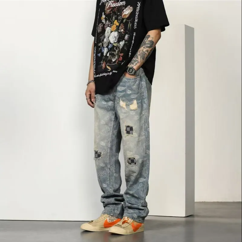 PAINT STAIN Jeans Unisex Blue-3