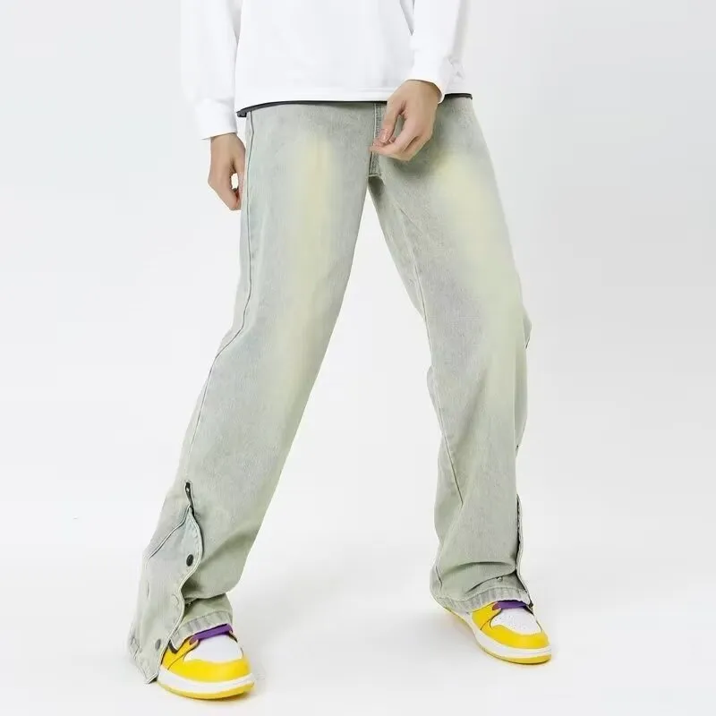 PAINT STAIN Jeans Unisex Yellow Mud-2
