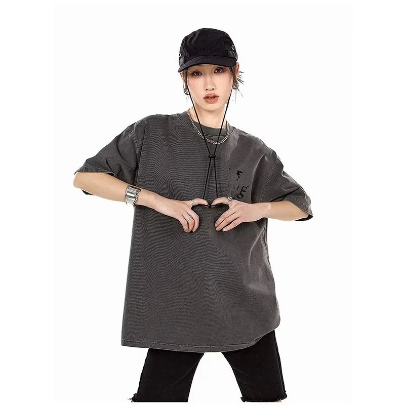 PAINT STAIN T Shirt Unisex Gray-2