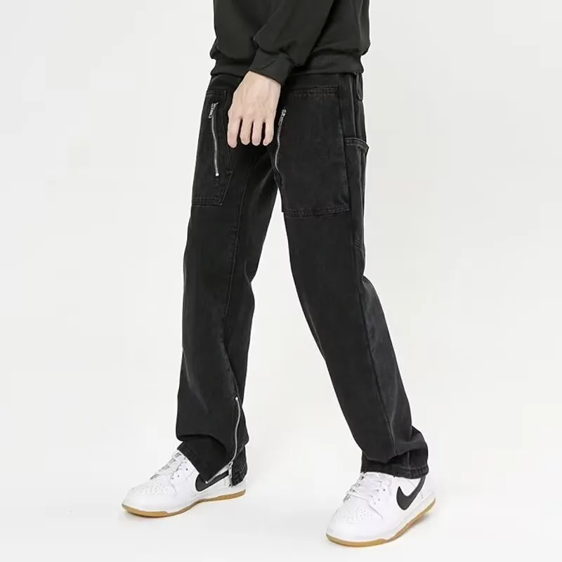 PAINT STAIN Jeans Unisex Black-3