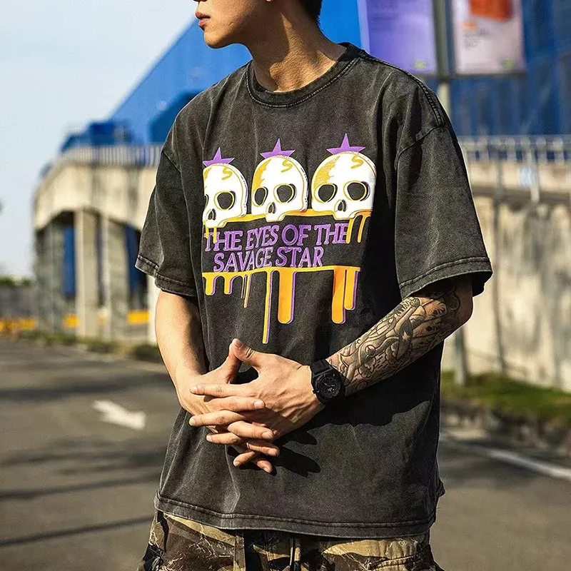 PAINT STAIN T Shirt Unisex Black-4