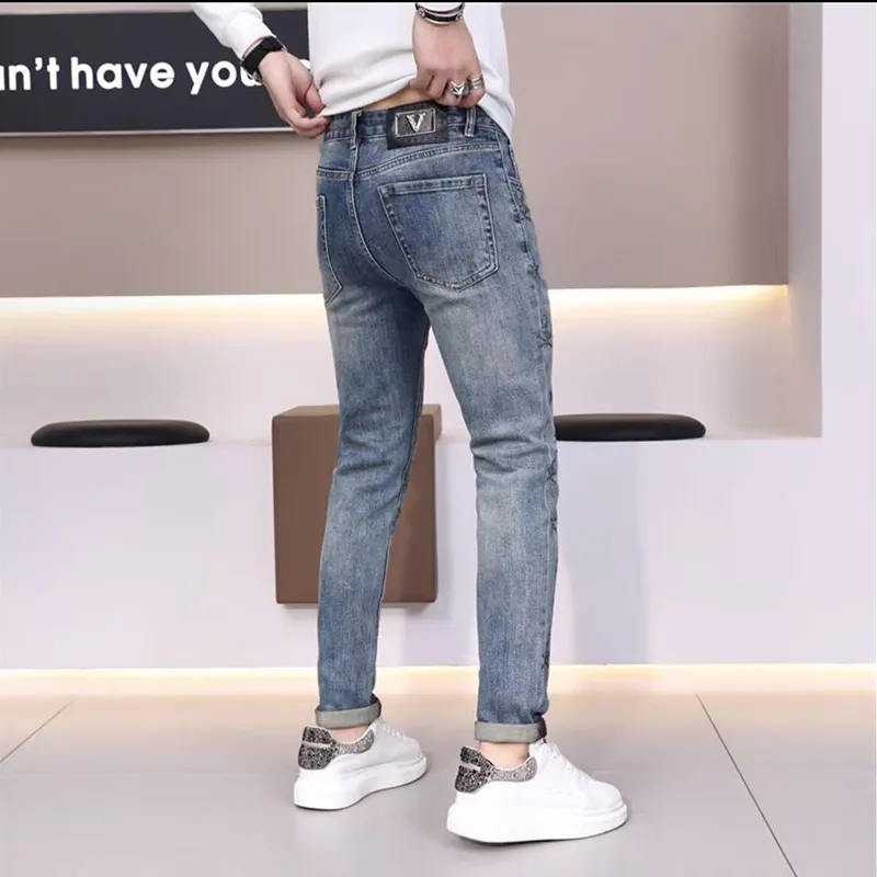 PAINT STAIN Jeans Unisex Blue-5